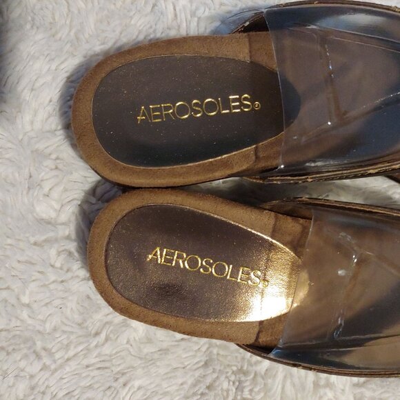 Aerosols Rhinestone Pavé Bronze Thong Sandals 9.5 - Picture 2 of 8